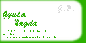 gyula magda business card